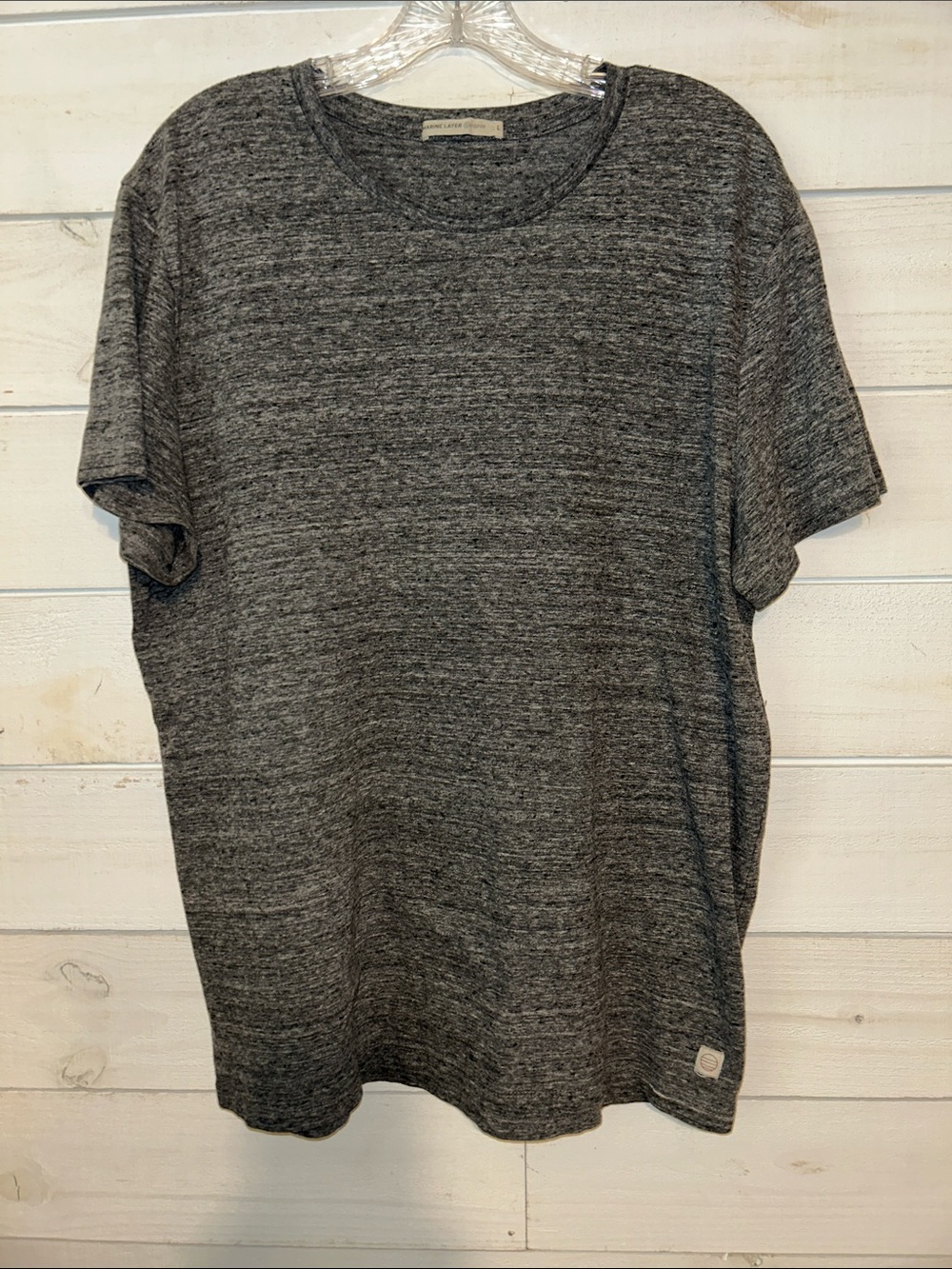 Marine Layer Re- Spun Men's Gray Short-Sleeve Crew Neck T Shirt